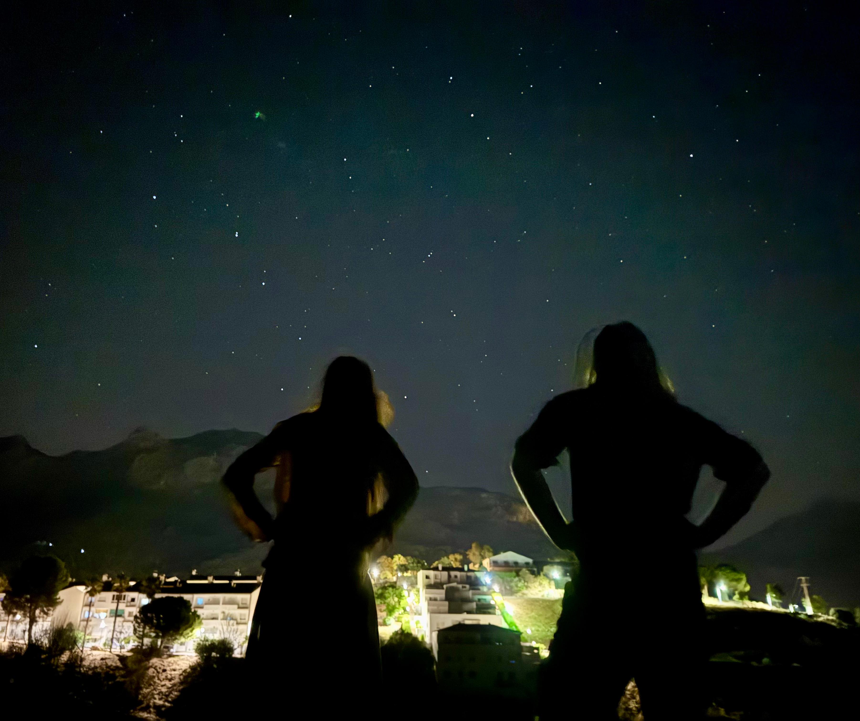 Looking into the future Both of us looking into Cortes from a mountain